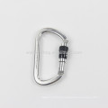 100% 304 stainless steel locking carabiner